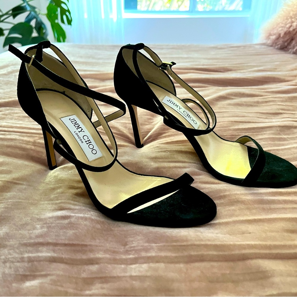 Jimmy Choo Hesper 85 black sandal heels Size 38